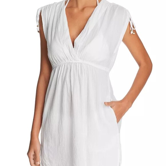 Lauren Ralph Lauren Farrah Dress Swim Cover Up White Medium - Picture 1 of 8